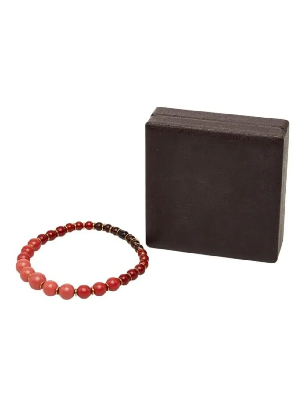 Saint Laurent San Rolan Sphere Abbey's Necklace Red Pink Plastic Plated